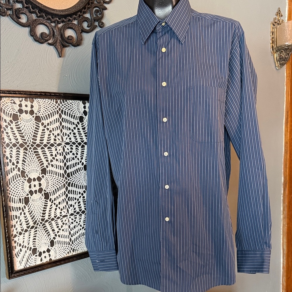 Dockers Navy Pinstripe Casual Shirt